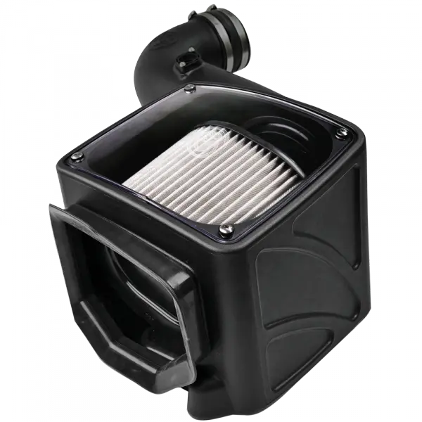 Cold Air Intake For 06-07 Chevrolet Silverado GMC Sierra V8-6.6L LLY-LBZ Duramax Dry Extendable White S and B view 4