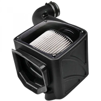 Cold Air Intake For 06-07 Chevrolet Silverado GMC Sierra V8-6.6L LLY-LBZ Duramax Dry Extendable White S and B view 4