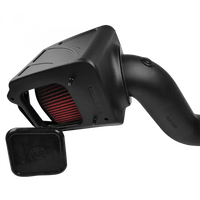 Cold Air Intake For 06-07 Chevrolet Silverado GMC Sierra V8-6.6L LLY-LBZ Duramax Cotton Cleanable Red S and B view 2