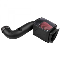 Cold Air Intake For 06-07 Chevrolet Silverado GMC Sierra V8-6.6L LLY-LBZ Duramax Cotton Cleanable Red S and B view 4