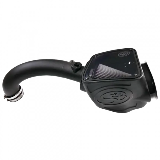 Cold Air Intake For 16-18 Nissan Titan, V8-5.0L Cummins Dry Dry Extendable White S and B view 1