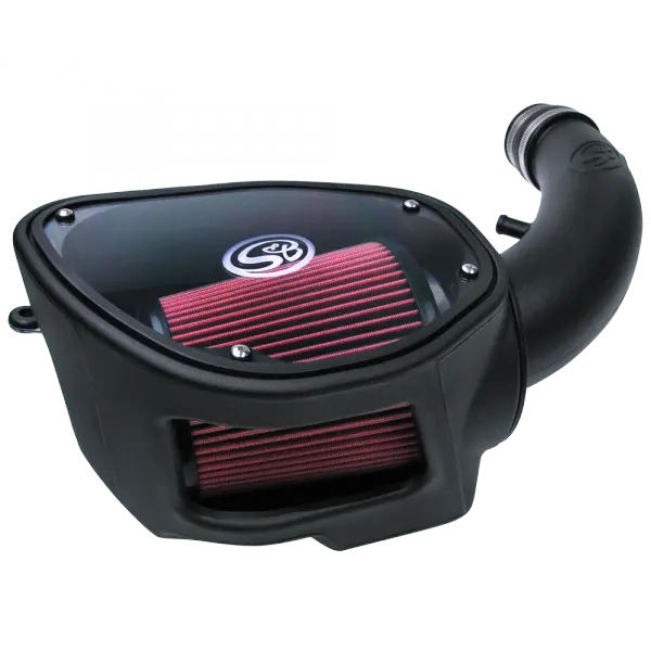 Cold Air Intake For 07-11 Jeep Wrangler JK V6-3.8L Oiled Cotton Cleanable Red S and B view 1