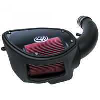 Cold Air Intake For 07-11 Jeep Wrangler JK V6-3.8L Oiled Cotton Cleanable Red S and B view 1