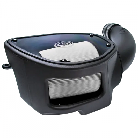 Cold Air Intake For 07-11 Jeep Wrangler JK V6-3.8L Dry Dry Extendable White S and B view 1