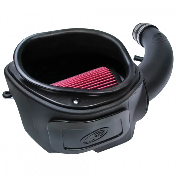 Cold Air Intake For 07-11 Jeep Wrangler JK V6-3.8L Oiled Cotton Cleanable Red S and B view 3