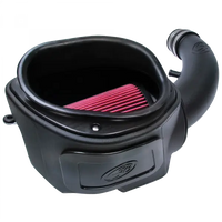 Cold Air Intake For 07-11 Jeep Wrangler JK V6-3.8L Oiled Cotton Cleanable Red S and B view 3