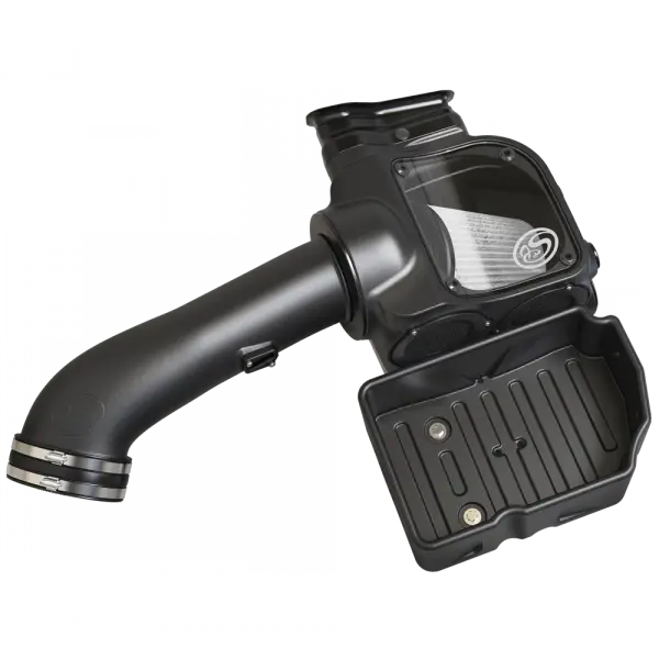 Cold Air Intake For 17-19 Ford F250 F350 V8-6.7L Powerstroke Dry Extendable White S and B view 3