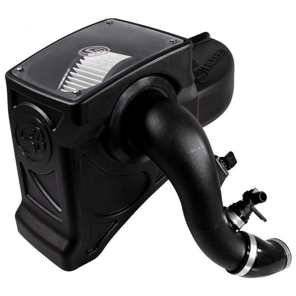 Cold Air Intake For 16-19 Chevrolet Colorado GMC Canyon 2.8L Duramax Dry Dry Extendable White S and B view 1