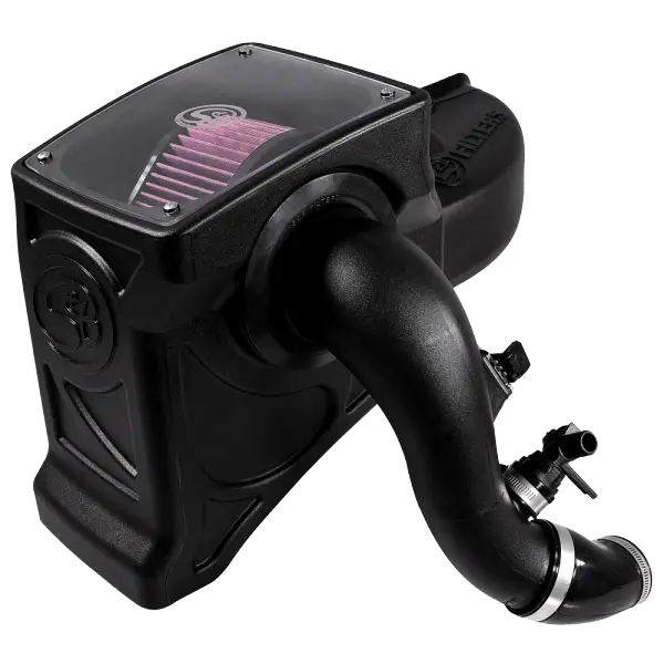 Cold Air Intake For 16-19 Chevrolet Colorado GMC Canyon 2.8L Duramax Cotton Cleanable Red S and B view 6