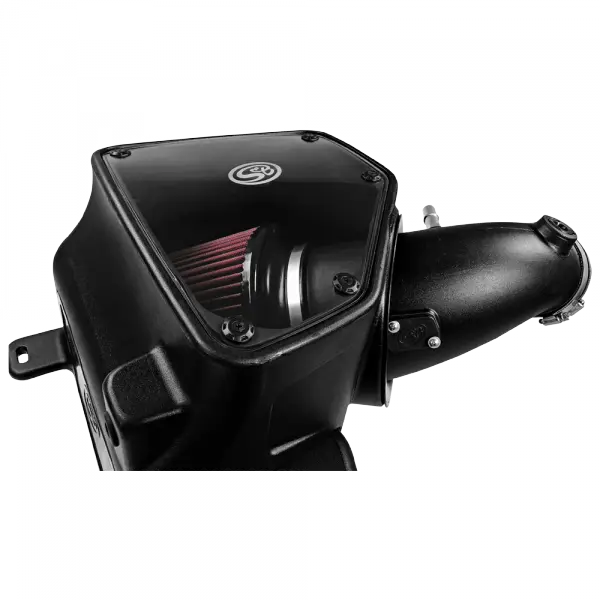 Cold Air Intake For 14-18 Dodge Ram 2500/ 3500 Hemi V8-6.4L Cotton Cleanable Red S and B view 2