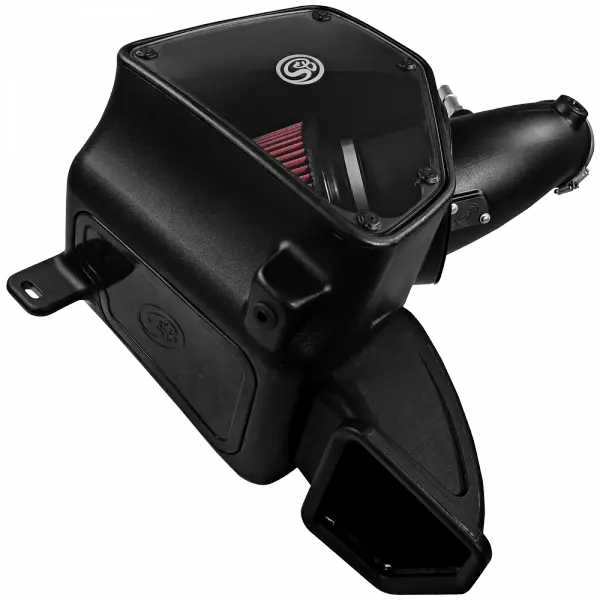 Cold Air Intake For 14-18 Dodge Ram 2500/ 3500 Hemi V8-6.4L Cotton Cleanable Red S and B view 3