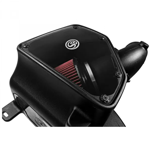 Cold Air Intake For 14-18 Dodge Ram 2500/ 3500 Hemi V8-6.4L Cotton Cleanable Red S and B view 6