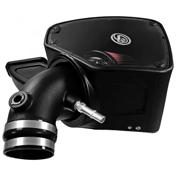 Cold Air Intake For 14-18 Dodge Ram 2500/ 3500 Hemi V8-6.4L Cotton Cleanable Red S and B view 8