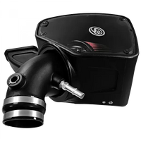 Cold Air Intake For 14-18 Dodge Ram 2500/ 3500 Hemi V8-6.4L Cotton Cleanable Red S and B view 8