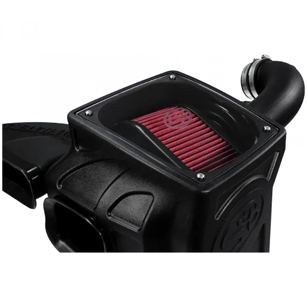 Cold Air Intake For 15-16 Chevrolet Colorado GMC Canyon 3.6L V6 Oiled Cotton Cleanable Red S and B view 3