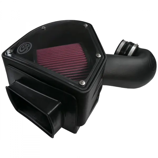 Cold Air Intake For 94-02 Dodge Ram 2500 3500 5.9L Cummins Cotton Cleanable Red S and B view 1