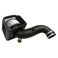 Cold Air Intake For 07-10 Chevrolet Silverado GMC Sierra V8-6.6L LMM Duramax Dry Extendable White S and B view 1