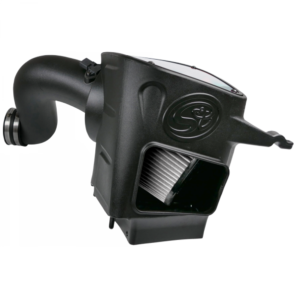 Cold Air Intake For 03-07 Dodge Ram 2500 3500 5.9L Cummins Dry Extendable White S and B view 2