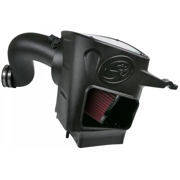 Cold Air Intake For 03-07 Dodge Ram 2500 3500 5.9L Cummins Cotton Cleanable Red S and B view 4