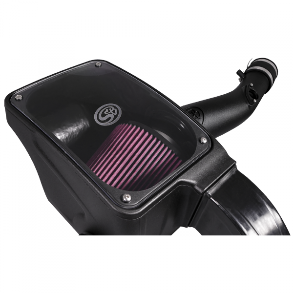 Cold Air Intake For 16-18 Toyota Tacoma 3.5L Oiled Cotton Cleanable Red S and B view 5