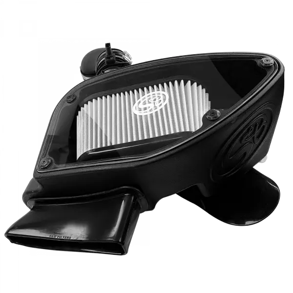 Cold Air Intake For 10-14 VW 2.0L TDI , 2015 VW Jetta 2.0L TDI Dry Extendable White S and B view 2