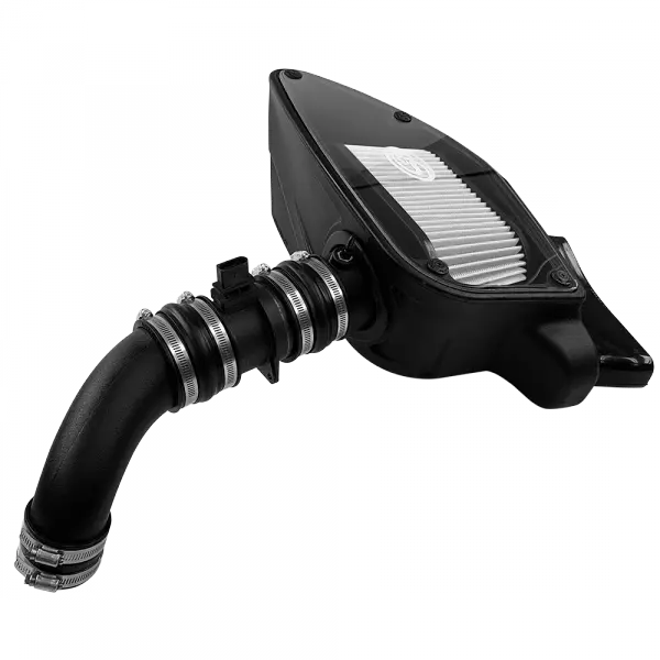 Cold Air Intake For 10-14 VW 2.0L TDI , 2015 VW Jetta 2.0L TDI Dry Extendable White S and B view 3