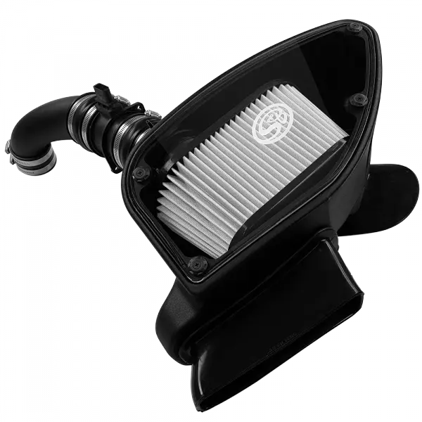 Cold Air Intake For 10-14 VW 2.0L TDI , 2015 VW Jetta 2.0L TDI Dry Extendable White S and B view 4