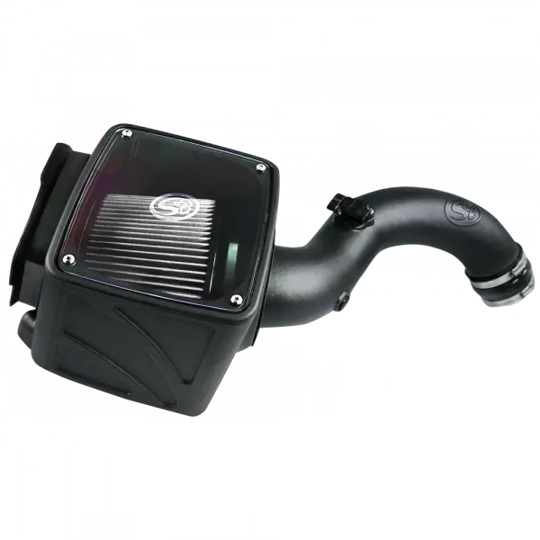 Cold Air Intake For 01-04 Chevrolet Silverado GMC Sierra V8-6.6L LB7 Duramax Dry Extendable White S and B view 1