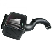 Cold Air Intake For 01-04 Chevrolet Silverado GMC Sierra V8-6.6L LB7 Duramax Dry Extendable White S and B view 1