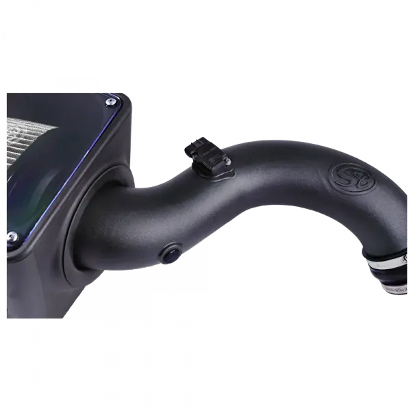 Cold Air Intake For 01-04 Chevrolet Silverado GMC Sierra V8-6.6L LB7 Duramax Dry Extendable White S and B view 2