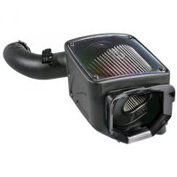 Cold Air Intake For 01-04 Chevrolet Silverado GMC Sierra V8-6.6L LB7 Duramax Dry Extendable White S and B view 6