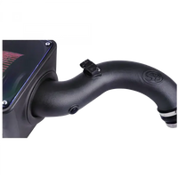 Cold Air Intake For 01-04 Chevrolet Silverado GMC Sierra V8-6.6L LB7 Duramax Cotton Cleanable Red S and B view 2