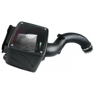 Cold Air Intake For 04-05 Chevrolet Silverado GMC Sierra V8-6.6L LLY Duramax Dry Extendable White S and B view 1