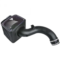 Cold Air Intake For 04-05 Chevrolet Silverado GMC Sierra V8-6.6L LLY Duramax Dry Extendable White S and B view 4