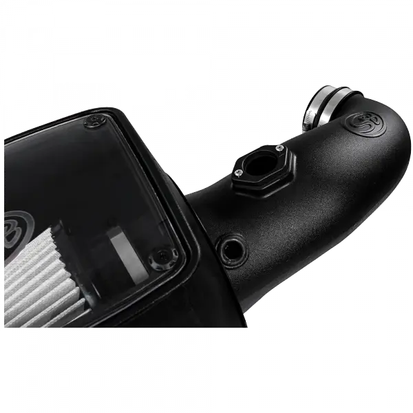 Cold Air Intake For 08-10 Ford F250 F350 V8-6.4L Powerstroke Dry Extendable White S and B view 7