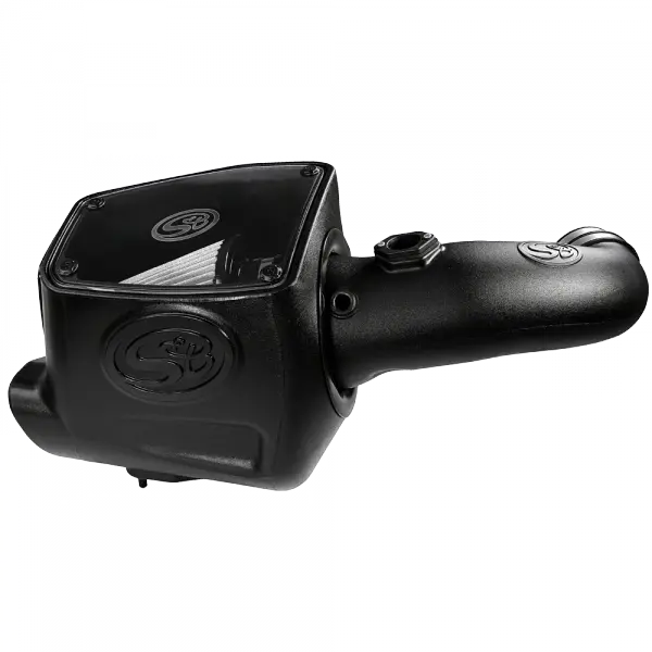 Cold Air Intake For 08-10 Ford F250 F350 V8-6.4L Powerstroke Dry Extendable White S and B view 9