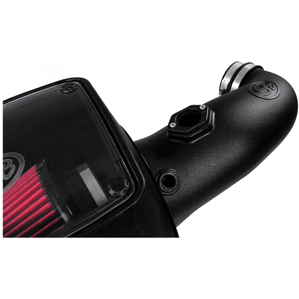 Cold Air Intake For 08-10 Ford F250 F350 V8-6.4L Powerstroke Cotton Cleanable Red S and B view 7