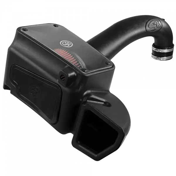 Cold Air Intake For 09-18 Dodge Ram 1500/ 2500/ 3500 Hemi V8-5.7L Cotton Cleanable Red S and B view 2