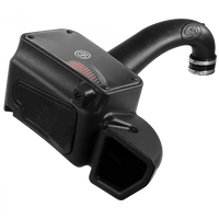 Cold Air Intake For 09-18 Dodge Ram 1500/ 2500/ 3500 Hemi V8-5.7L Cotton Cleanable Red S and B view 2