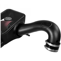 Cold Air Intake For 09-18 Dodge Ram 1500/ 2500/ 3500 Hemi V8-5.7L Cotton Cleanable Red S and B view 5