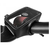 Cold Air Intake For 09-18 Dodge Ram 1500/ 2500/ 3500 Hemi V8-5.7L Cotton Cleanable Red S and B view 6