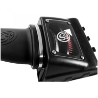 Cold Air Intake For 11-16 Ford F250, F350 V8-6.2L Oiled Cotton Cleanable Red S and B view 13