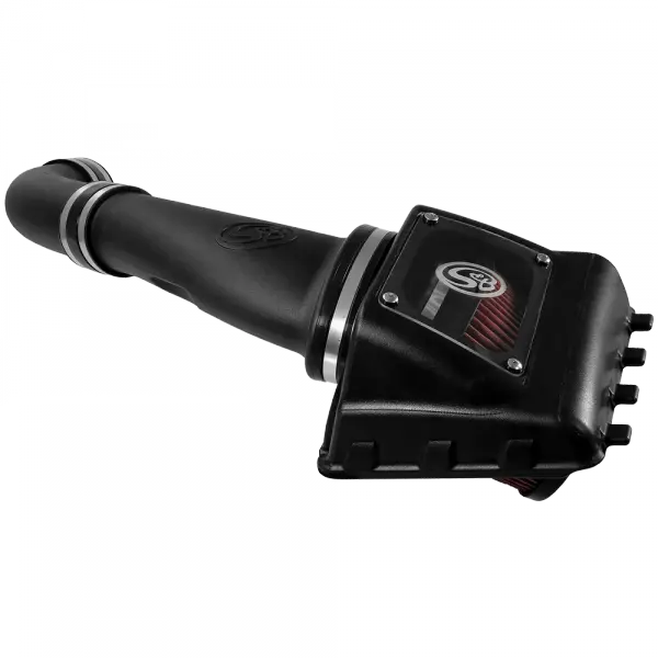 Cold Air Intake For 11-16 Ford F250, F350 V8-6.2L Oiled Cotton Cleanable Red S and B view 5