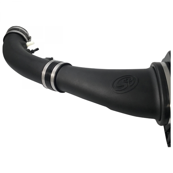 Cold Air Intake For 11-16 Ford F250, F350 V8-6.2L Oiled Cotton Cleanable Red S and B view 9