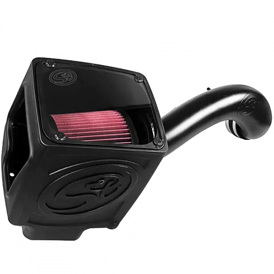 Cold Air Intake For 16-19 Silverado/Sierra 2500, 3500 6.0L Cotton Cleanable Red S and B view 1