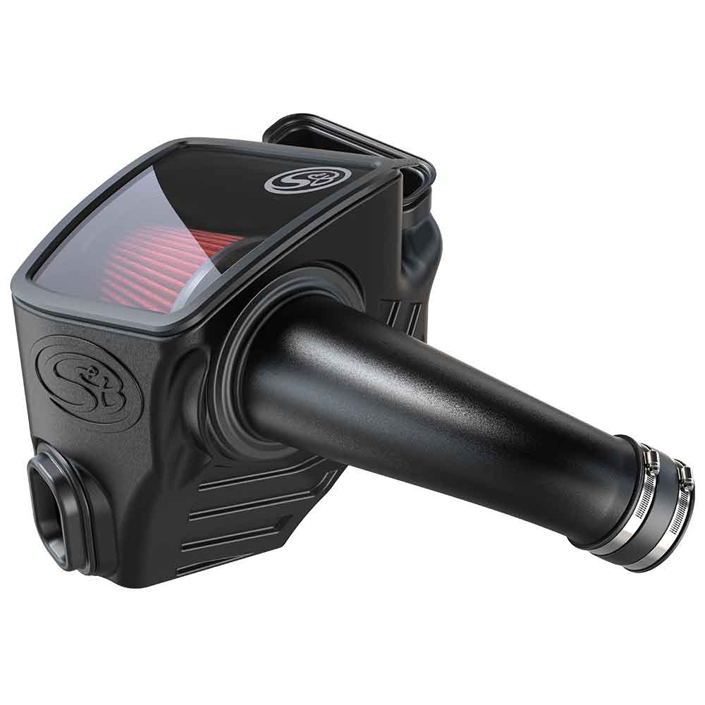 Cold Air Intake For 20-21 Chevrolet Silverado GMC Sierra V8-6.6L L5P Duramax Cotton Cleanable S and B view 2