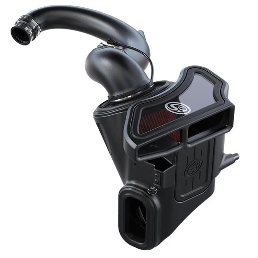 Cold Air Intake For 20-22 Silverado/Sierra 1500, Tahoe, Yukon, Surburban, Escalade, Duramax 3.0L Cotton Filter S and B view 1