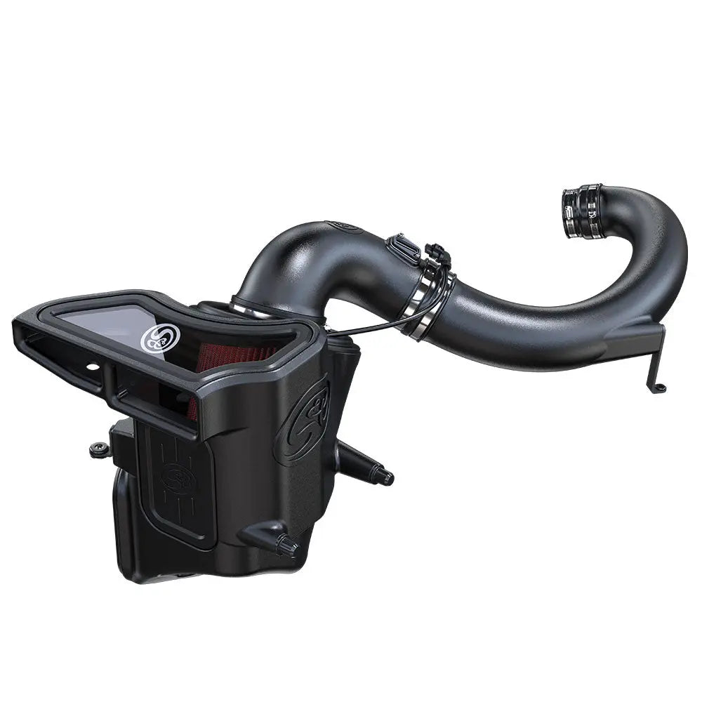 Cold Air Intake For 20-22 Silverado/Sierra 1500, Tahoe, Yukon, Surburban, Escalade, Duramax 3.0L Cotton Filter S and B view 3