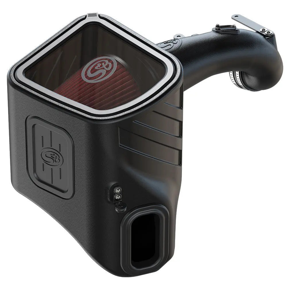 Cold Air Intake For 20-22 Silverado/Sierra 2500/3500 6.6L with Cotton Cleanable Filter S and B view 4