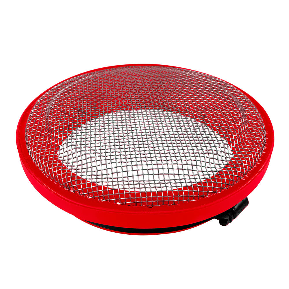 Turbo Screen 6.0 Inch Red Stainless Steel Mesh W/Stainless Steel Clamp S and B view 1